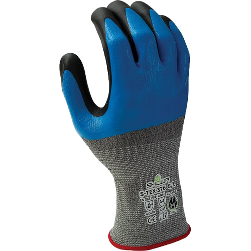 Gants r&eacute;sistant &agrave; la coupe 376, 10/2T-Grand, R&ecirc;vetement Nitrile/Mousse de nitrile, Calibre 13, Enveloppe en Polyester/Acier inoxydable Auto-Cam