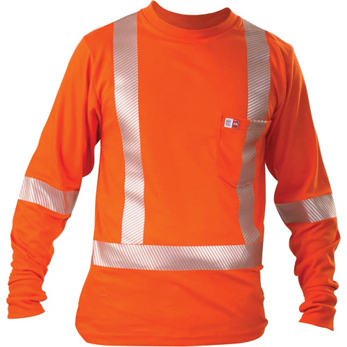 Long-Sleeved T-Shirt, Small, Orange Auto-Cam
