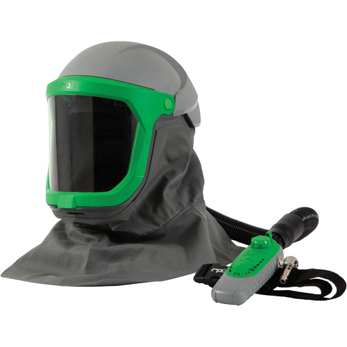 Z-Link Respirator with Safety Lens, FR Shoulder Cape, Breathing Tube & C40, Facepiece Respirator/Welding Helmet Auto-Cam