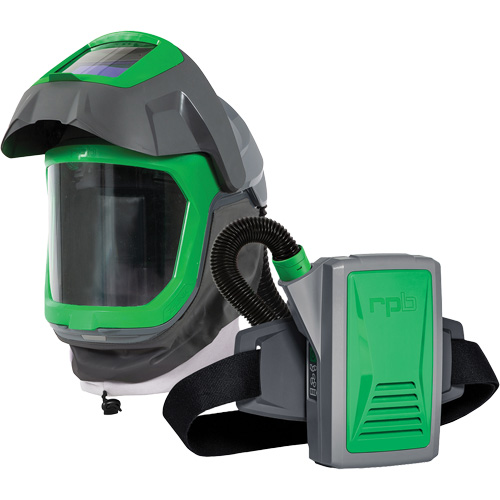 Masque de respirateur Z-Link avec joint de visage, visi&egrave;re & montage &agrave; ceinture, Respirateur &agrave; masque/Masque de soudage, Pile Lithium-ion Auto-Cam