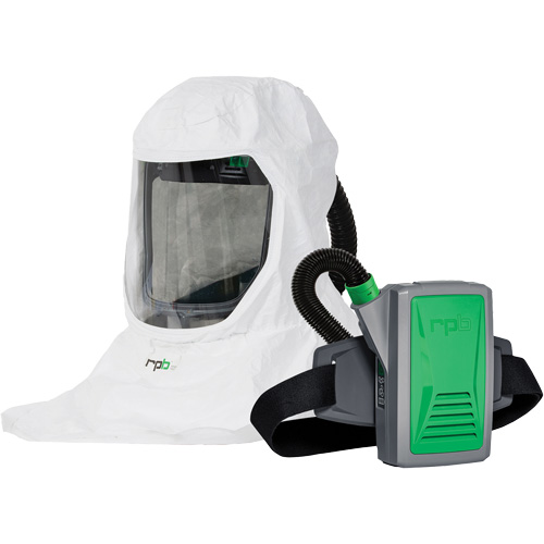 T-Link Respirator with Bump Cap, Breathing Tube, Belt-Mount & PX5 PAPR, Loose Fitting Hood & Faceshield, Lithium-Ion Battery Auto-Cam