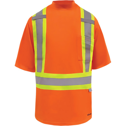 T-shirt de s&eacute;curit&eacute; doubl&eacute; de bambou Viking, Polyester, 3T-Grand, Orange haute visibilit&eacute; Auto-Cam