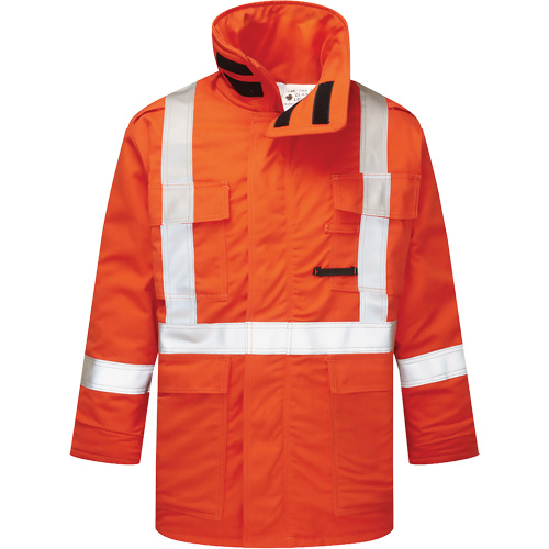 Avenger 9 oz High-Visibility Insulated Parka, Style 515, Men's, 4X-Large (Tall), Orange Auto-Cam