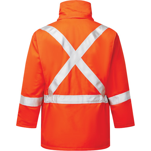 Avenger 9 oz High-Visibility Insulated Parka, Style 515, Men's, 4X-Large (Tall), Orange Auto-Cam