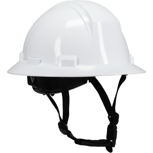 Kilimanjaro Full Brim Safety Helmet with HDPE Shell, Meets CSA Type 2, Ratchet Suspension, Non-Vented Auto-Cam