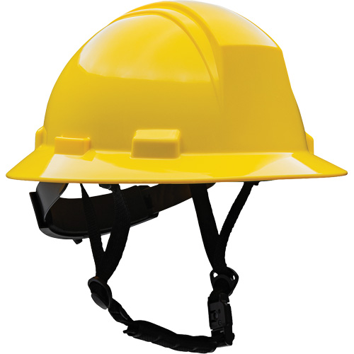 Kilimanjaro Full Brim Safety Helmet with HDPE Shell, Meets CSA Type 2, Ratchet Suspension, Non-Vented Auto-Cam