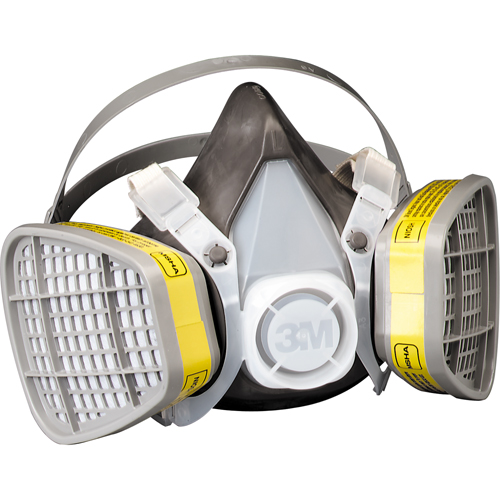 Respirateur pour vapeurs organiques/gaz acide, &eacute;lastom&egrave;re/Thermoplastique, Grand Auto-Cam