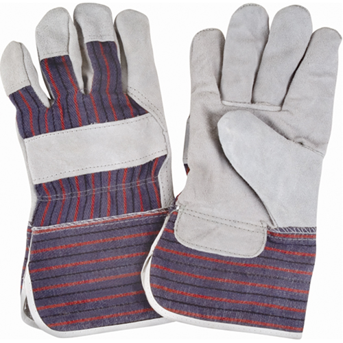 Gants d'ajusteur rugueux, Grand, Paume en Cuir de vache refendu, Doublure en Coton Auto-Cam