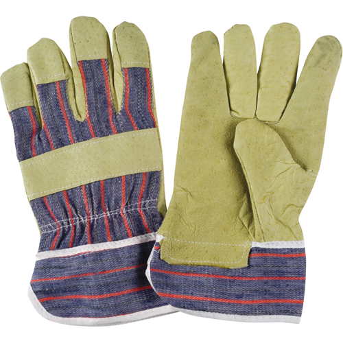 Abrasion-Resistant Comfort Fitters Glove, Large, Grain Pigskin Palm, Cotton Inner Lining Auto-Cam