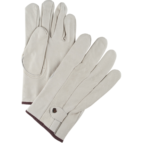 Standard-Duty Ropers Gloves, Large, Grain Cowhide Palm Auto-Cam