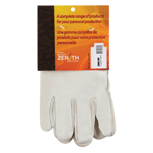 Winter-Lined Driver's Gloves, X-Large, Grain Cowhide Palm, Fleece Inner Lining Auto-Cam