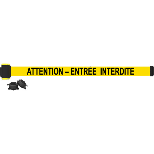 Barri&egrave;re &agrave; fixation murale, Plastique, Fixation magn&eacute;tique, 7', Ruban Noir et jaune Auto-Cam