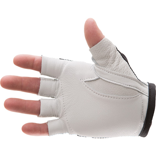 Anti-Impact Left-Hand Glove, X-Small, Goatskin/Split Leather Palm, Hook & Loop Cuff Auto-Cam
