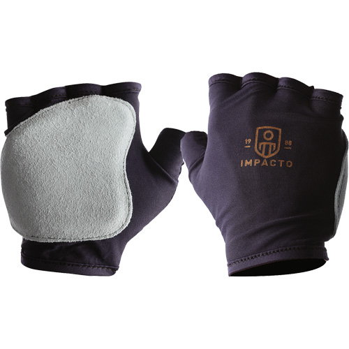 Anti-Impact Fingerless Left-Hand Glove, X-Small, Split Leather Palm, Slip-On Cuff Auto-Cam