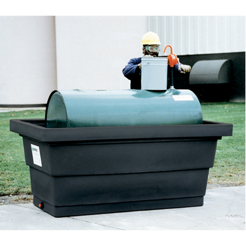 Poly-Tank&reg; Containment Unit 275 With Drain, 82.3" L x 45" W x 35.3" H, 275 US gal. Capacity Auto-Cam