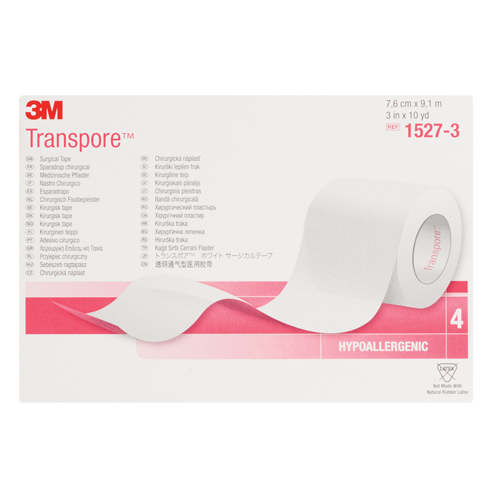 Ruban chirurgical Transpore de 3M, Classe 1, 30' lo x 3" la Auto-Cam