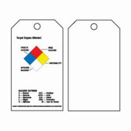 Self-Laminating Right-To-Know Tags, Polyester, 3" W x 5-3/4" H, English Auto-Cam