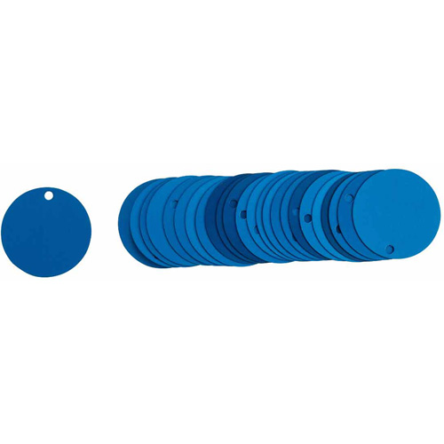 &eacute;tiquettes rondes vierges pour vannes, Aluminium, 2" dia. Auto-Cam