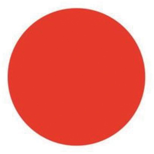 Round Write-On Labels, Circle, 1.5" L x 1.5" W, Red Auto-Cam