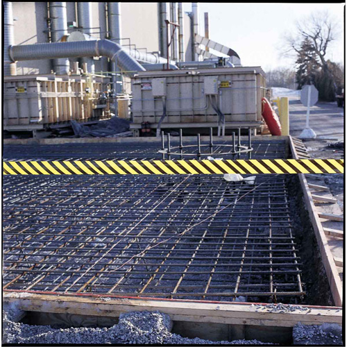 Barricade Tape, English, 3" W x 200' L, 3 mils, Black on Yellow Auto-Cam