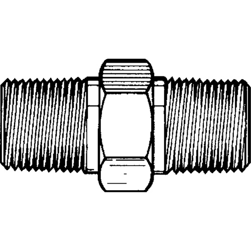 RACCORD HEXAGONAL MALE1/8"-1/8"NPT,LAITON, Laiton Auto-Cam
