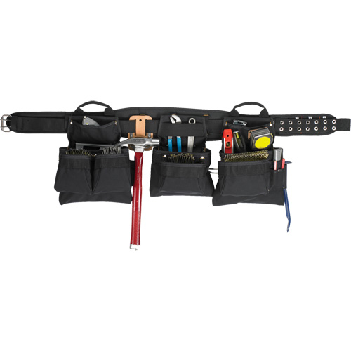 Ceinture &agrave; outils professionnelle pour menuisier, Polyester, Noir Auto-Cam