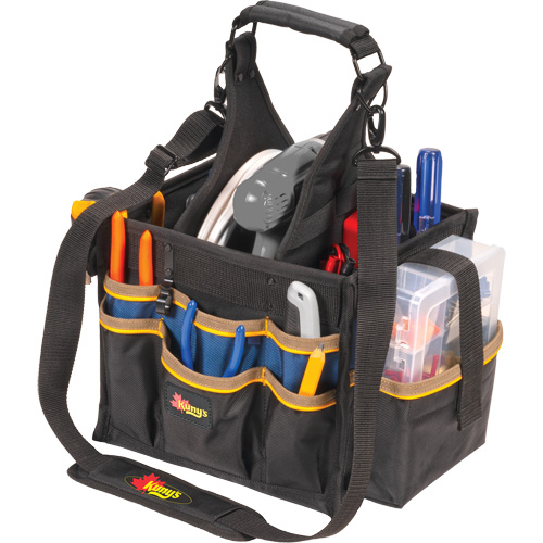 Grands porte-outils pour &eacute;lectriciens et travaux de maintenance, Polyester, 23 pochettes, Noir Auto-Cam