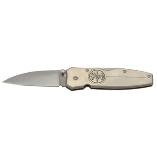 Lightweight Knife with Drop Point Blade, 2-1/4" Blade, Stainless Steel Blade, Aluminum Handle Auto-Cam
