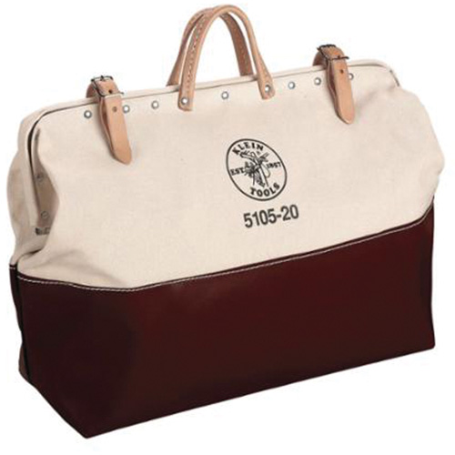 Sac d'outils robuste &agrave; fond haut de 20 po, Toile, 1 pochettes, Naturel Auto-Cam