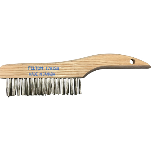 Brosses de nettoyage &agrave; manche en patin, Acier inoxydable, 4 x 16 rangs de fils, Longueur 10" Auto-Cam