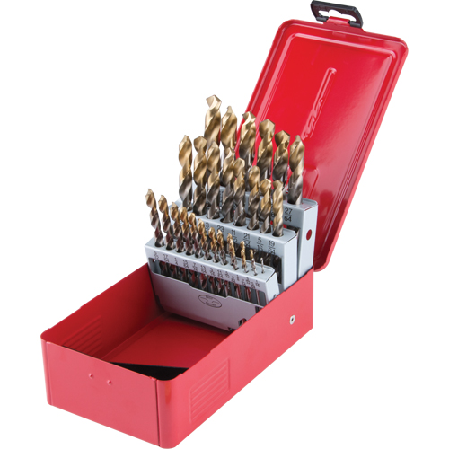 Jobber Drill Set, 29 Pieces, High Speed Steel Auto-Cam