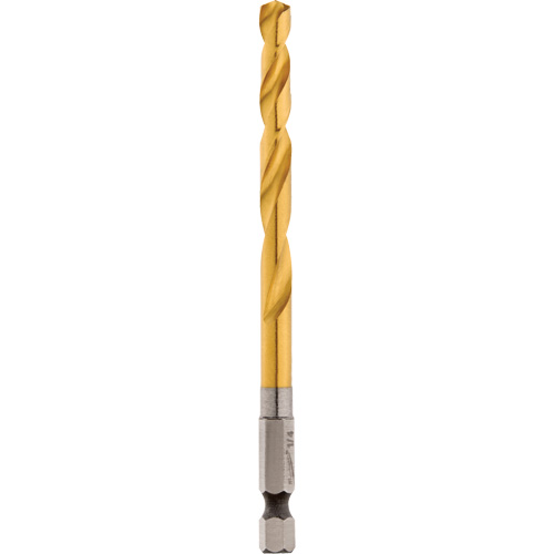 Shockwave Drill Bit, 1/4", Titanium, 2-15/32" Flute, 135° Point Auto-Cam