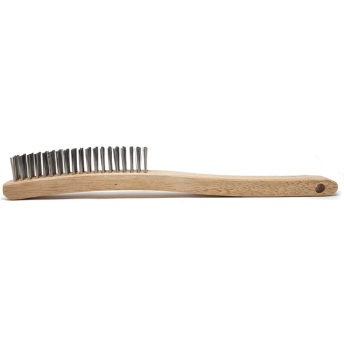 Scratch Brush, Stainless Steel, 4 x 19 Wire Rows, 13-11/16" Long Auto-Cam