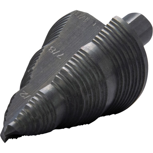 #9 Multi-Hole Step Bit, 3/16" - 1-1/8" , High Speed Steel Auto-Cam