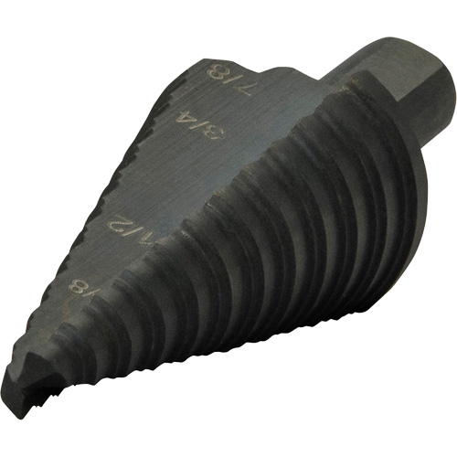 Multi-Hole Step Bit, 3/16"/4.8 mm - 7/8"/#4/22.2 mm  Auto-Cam