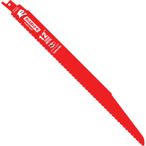 Reciprocating Blade for Thick Metal/Demolition, Bi-Metal, 8-10 TPI, 12" L Auto-Cam