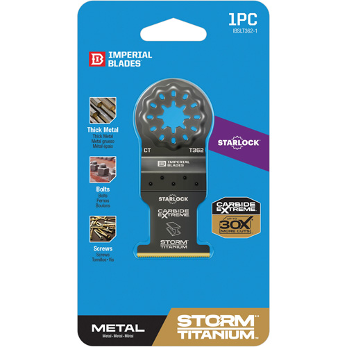 Lame en titane pour le m&eacute;tal Carbide Extreme Storm Starlock Auto-Cam