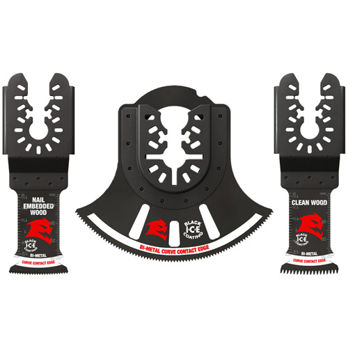 3-Piece Universal Fit Bi-Metal Oscillating Blade Set Auto-Cam