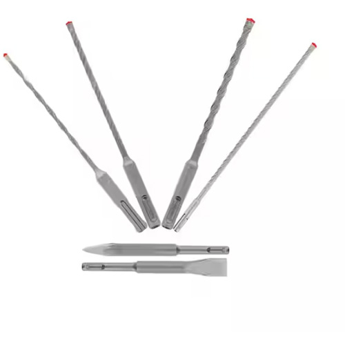 Jeu de forets et burins pour marteau &agrave; t&ecirc;te enti&egrave;rement au carbure &agrave; 4 couteaux SDS-Plus Rebar Demon, 6 morceaux, Carbure Auto-Cam