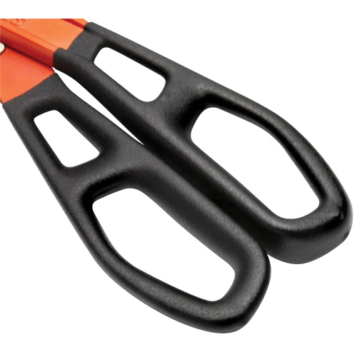 13" Serrated Aluminum Tinner Snip with Dipped Handle, 3" Cut Length, Straight Cut Auto-Cam