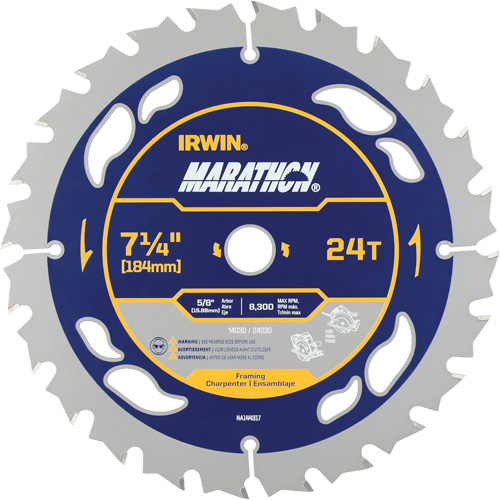 Marathon&reg; Circular Saw Blade, 7-1/4", 24 Teeth Auto-Cam
