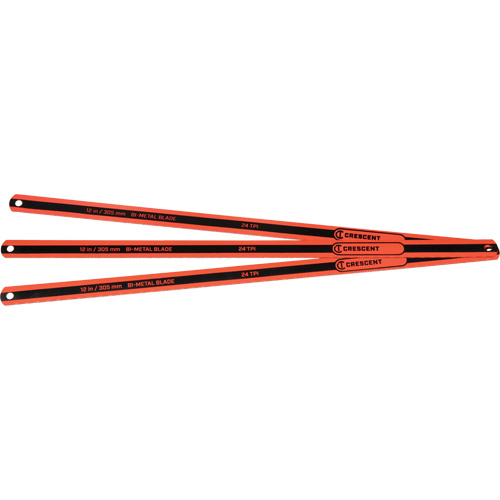 Lames de rechange pour scie &agrave; m&eacute;taux, Bim&eacute;tal, 12" lo, 24 dents par pouce Auto-Cam