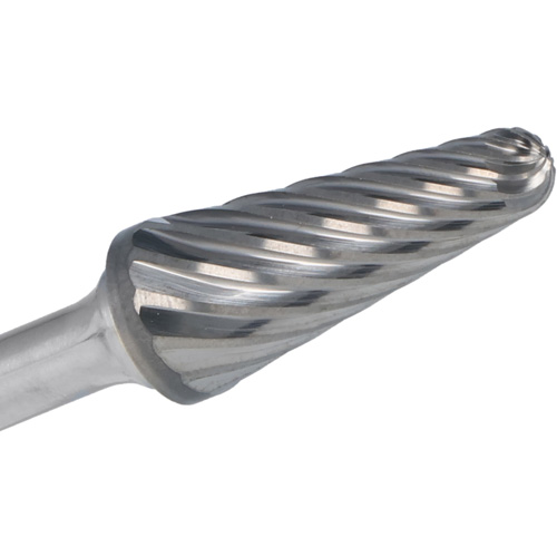 1852 Double Cut Included-Angle Burr, SL-3L6, 3/8" Dia., 1/4" Shank, 1-1/16" Depth of Cut Auto-Cam