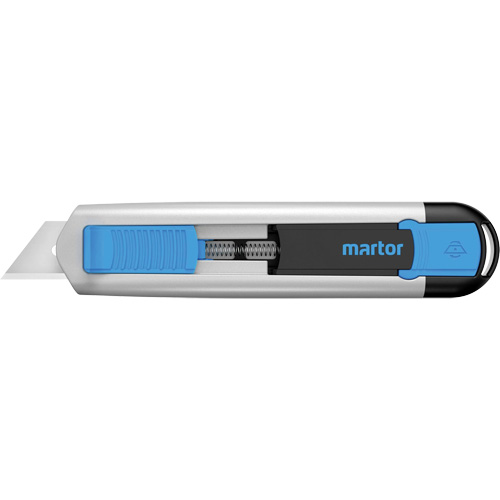 SECUNORM 525 Retractable Knife with Trapezoid Blade No. 99, 21 mm, Heavy-Duty, Aluminum Handle Auto-Cam