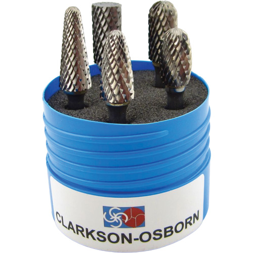 Jeu de fraises en carbure &agrave; coupe agressive, 5 morcea Auto-Cam