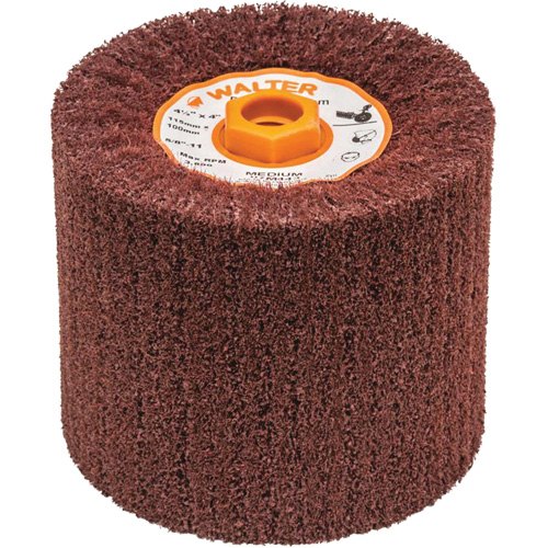 Blendex Surface Conditioning Drum, 4-1/2" Dia. x 4" W, 5/8"-11 Arbor, Medium Grit Auto-Cam