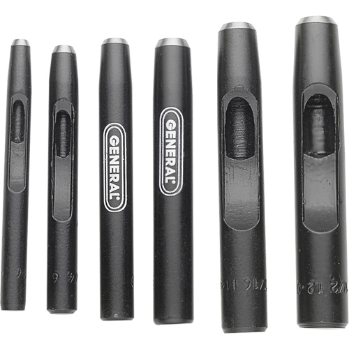 Hollow Steel Punch Set, 6 Pieces Auto-Cam