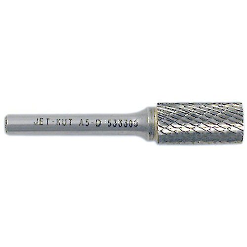 JET-KUT&reg; Cylindrical Shape Burr, 1/2" Dia., 1/4" Shank, 1" Depth of Cut Auto-Cam