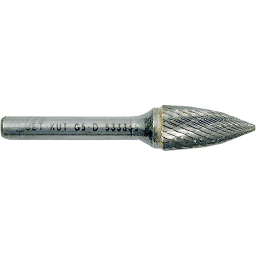 G3-D JET-KUT&reg; Tree Shape Burr with Pointed End, 3/8" Dia., 1/4" Shank, 3/4" Depth of Cut Auto-Cam