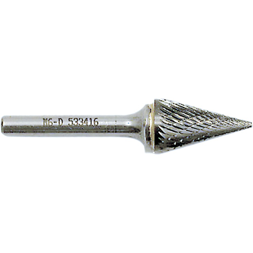 M4-D JET-KUT&reg; Cone Shape Burr, 3/8" Dia., 1/4" Shank, 5/8" Depth of Cut Auto-Cam
